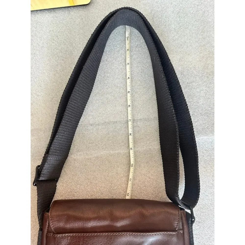 Fossil Weston Courier Messenger Bag SBG1289201 Dark Brown Leather Crossbody